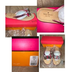 COPY - NWT Kate Spade “Icarda” Deep Pink Glitter Bow Sandals Sz. 8